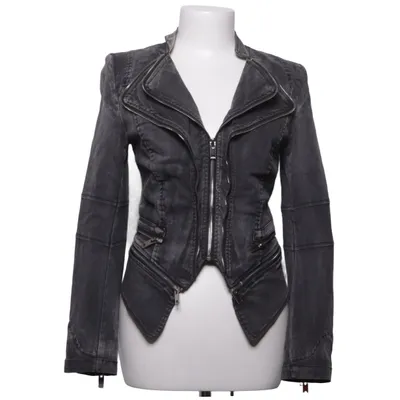 Veste de motard (Gris) de By Julie Coton, Élasthane