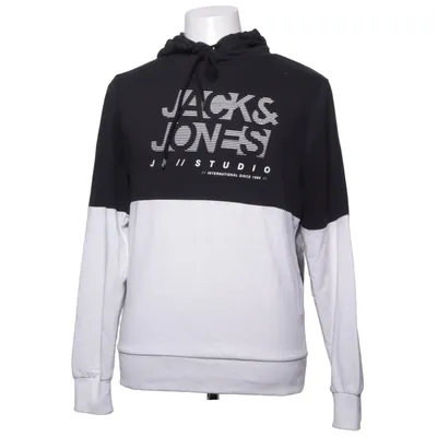 Huvtröja (Svart, Vit) från Jack & Jones Bomull, Polyester