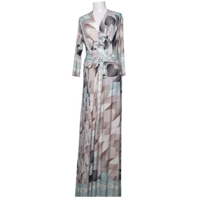 Omlottklänning (Beige, Blå, Svart, Vit) från Ilse Jacobsen Elastan, Polyester