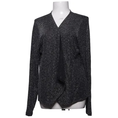 Strickjacke (Schwarz, Silber) von Viveca N Elasthan, Metallfaser, Polyester