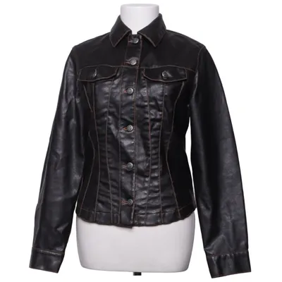 Overshirt (Zwart) van Lisa Valli Jeans Polyamide, Polyurethaan