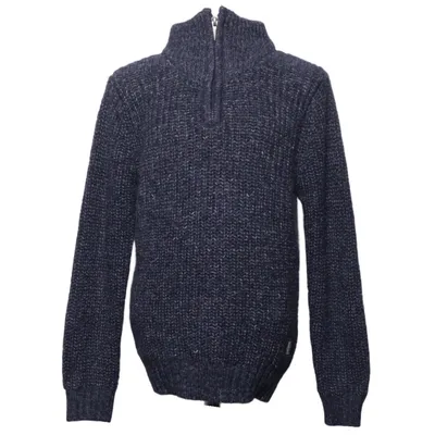 Pull-over (Bleu) de Creeks Acrylique, Coton, Polyester, Laine
