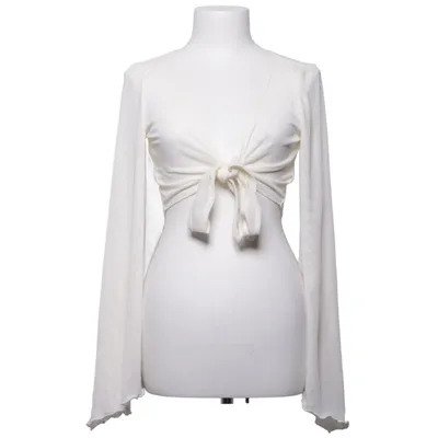 Blouse portefeuille (Blanc) de Hanna Schönberg x NA-KD
