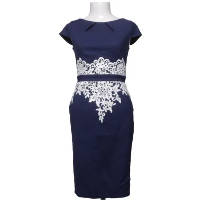 Cocktailjurk (Blauw, Wit) van Paper Dolls Katoen, Elastaan, Polyamide, Polyester