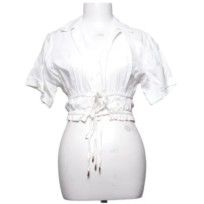 Crop top (Wit) van Studio F Linnen
