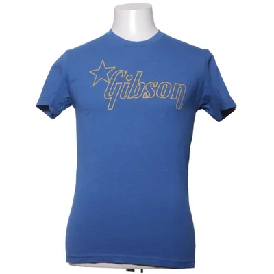 T-shirt (Blauw) van Gibson Katoen, Polyester