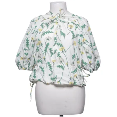 Blouse (White, Green, Yellow) from Lindex x Joy Zandén Cotton