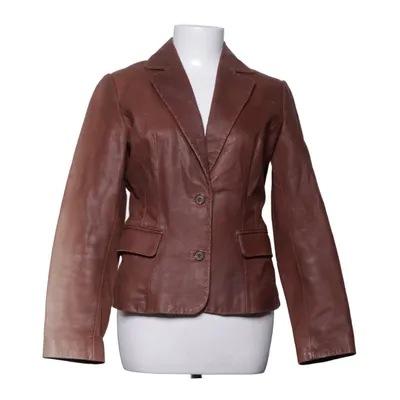 Leather blazer (Brown) from Saki Leather, Polyester