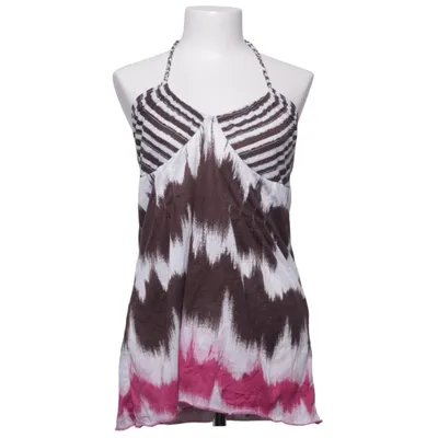Neckholder Top (Weiß, Braun, Pink) von Colours Of The World