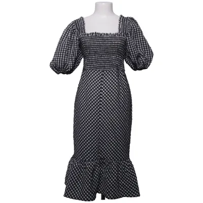 Dress (Black, White) from Ganni Organic cotton, Polyamide, Recycled polyester
