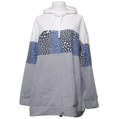 Sweat à capuche (Gris, Blanc, Bleu) de Evans Coton, Élasthane, Polyester