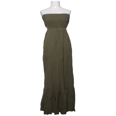 Maxikjole (Grøn) fra Zara Elastan, Linned, Viscose
