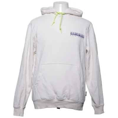 Sweat à capuche (Blanc) de Napapijri Coton, Élasthane, Polyester