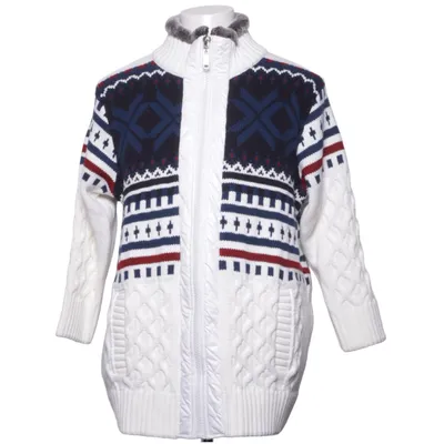 Cardigan (Wit, Blauw, Rood) van Ferandoxia Acryl, Katoen