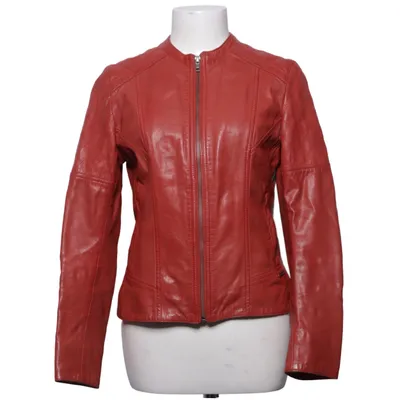 Läderjacka (Röd) från Zeda Bomull, Skinn, Polyester