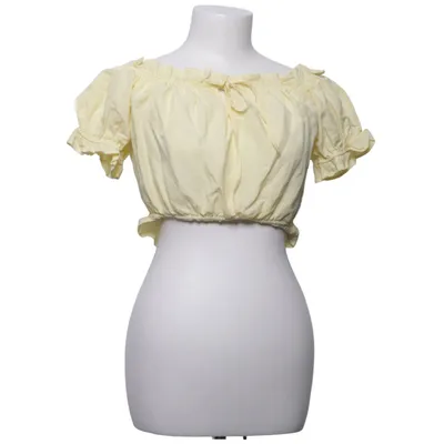 Crop top (Yellow) from H&M Trend Lyocell, Linen, Cotton