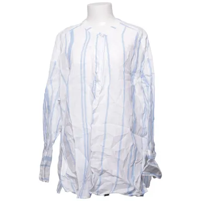 Bluse (Blå, Hvid) fra H&M Linned
