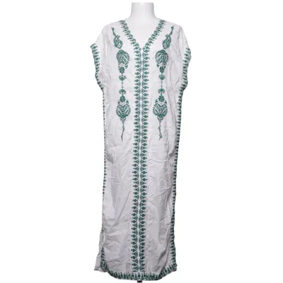 Maxikjole (Hvid, Grøn) fra Indiska Bomuld, Polyester, Viscose