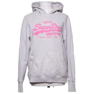 Sweat à capuche (Gris, Rose) de Superdry Coton, Polyester