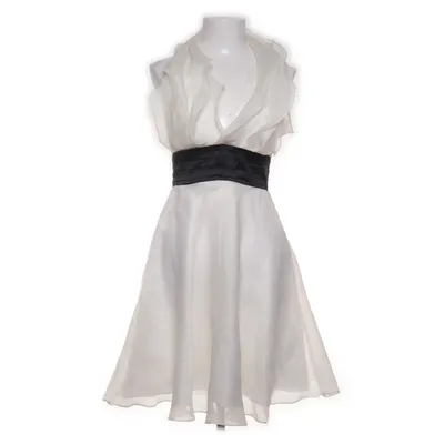 Cocktailklänning (Vit, Svart) från Calvin Klein Polyester, Silke