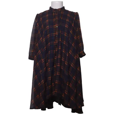 Shirt dress (Blue, Orange) from Haoduoyi Polyester