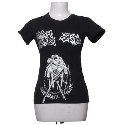 T-shirt (Zwart, Wit) van Merch Katoen
