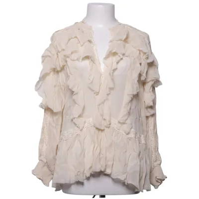 Blouse (Beige) from Zara Cotton, Polyamide, Viscose