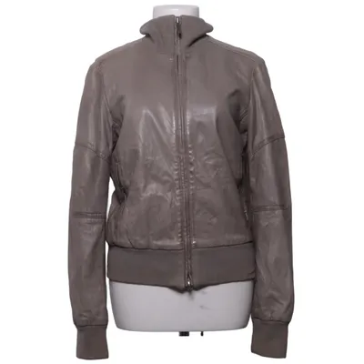 Läderjacka (Beige) från Marc O'Polo Bomull, Skinn, Polyester