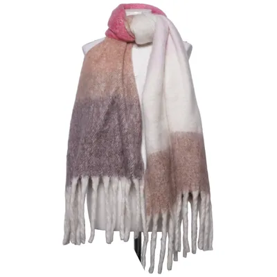 Écharpe (Rose, Blanc, Beige) de Mango Polyester recyclé, Laine