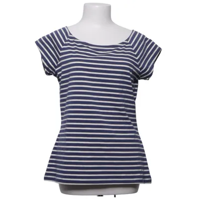 T-shirt (Blauw, Wit) van King Louie Elastaan, Organisch katoen