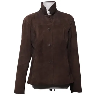 Leren jack (Bruin) van Barneys Originals Leer, Polyester
