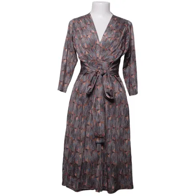 Wrap dress (Brown, Blue, Multicolored) from Camilla Thulin Elastane, Viscose
