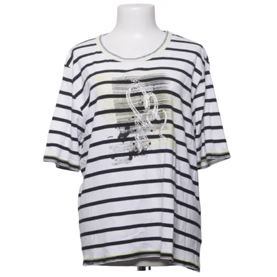 T-shirt (Wit, Zwart, Geel) van Christa Probst Katoen
