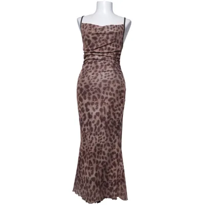 Maxikjole (Brun, Flerfarvet) fra Romwe Elastan, Polyester