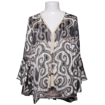 Blouse (Noir, Blanc, Beige) de Trois Ka Polyester
