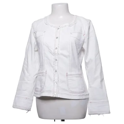 Jeansjacka (Vit) från Prêt à Porter Bomull, Elastan, Polyester