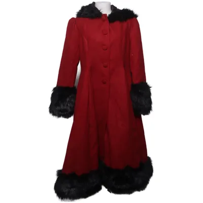 Vinterkappa (Röd, Svart) från Hell Bunny Elastan, Polyester, Viskos