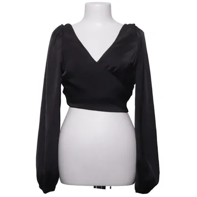 Wrap blouse (Black) from Anika Teller x NA-KD Polyester, Viscose