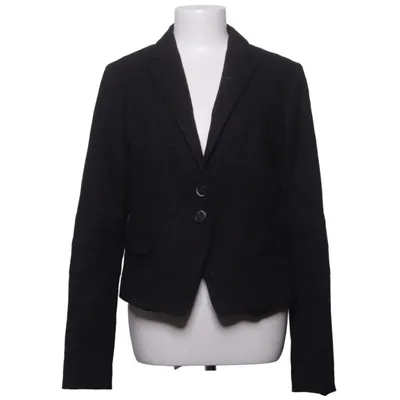 Blazer (Black) from Turnover Acetate, Cotton, Cupro, Elastane, Polyamide, Viscose, Wool