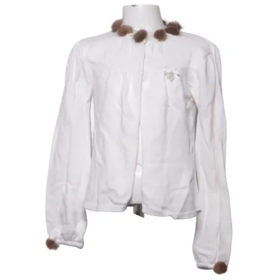 Cardigan (Blanc, Marron) de Tartine et Chocolat Angora, Coton, Vison, Polyamide, Viscose, Laine