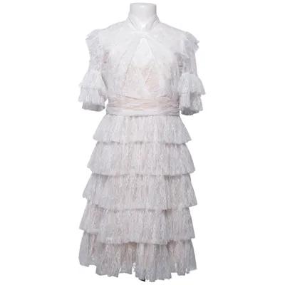Klänning (Vit, Beige) från Malina Elastan, Polyester