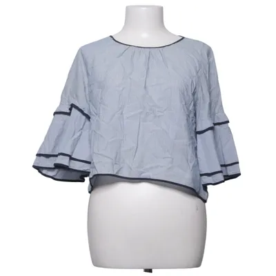 Bluse (Blå, Hvid) fra Zara Basic Collection