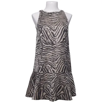 Jurk (Beige, Zwart) van H&M Linnen, Polyester, Viscose