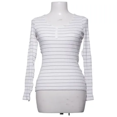 Henley shirt (Wit, Zwart) van Sense Woman Elastaan, Polyester, Viscose