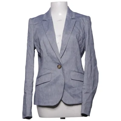 Blazer (Blue) from Next Tailoring Cotton, Elastane, Linen, Polyester, Viscose