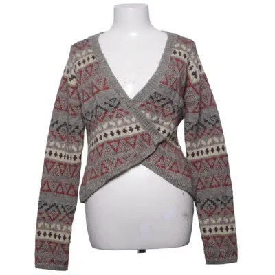 Strickjacke (Grau, Rot, Beige) von Sira Acryl, Mohair, Wolle