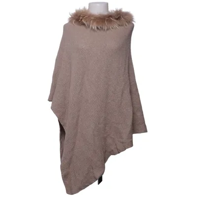Poncho (Beige) from Mala Alisha Cashmere, Polyamide, Viscose, Wool