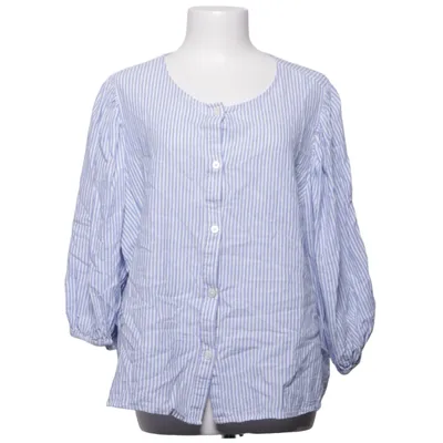 Blus (Blå, Vit) från H&M Linne, Viskos