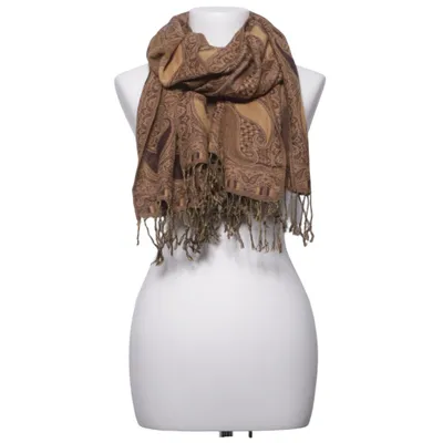 Halsduk (Brun, Beige) från Pashmina Kashmir, Silke