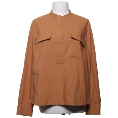 Blouse (Brown) from Luxzuz Elastane, Polyester, Viscose